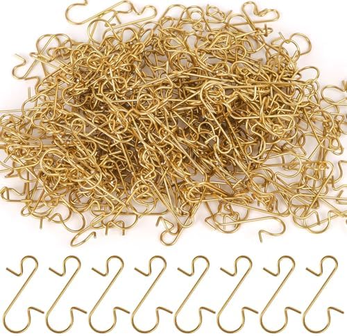 CCINEE 300pcs Gold Christmas Ornament Hooks, Bendable Christmas Tree Ornament Hangers Mini 3cm Metal Hooks for Christmas Tree Ornaments Decoration - Image 5