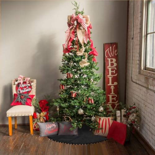 Christmas Tree Skirt Black 36 inches Tree Skirt for Christmas Decorations - Image 6
