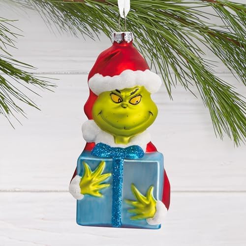 Hallmark Dr. Seuss's Grinch Christmas Ornament (Grinch with Present) - Image 2