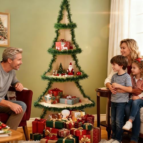 Capoda 5 Tier Christmas Tree Corner Shelf 6ft Large Village Display Stand - Image 6