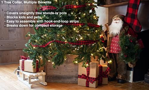 BARNWOODUSA Christmas Tree Collar or Box Made of Reclaimed Wood Rustic Skir - Image 3