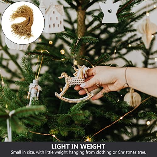 1000Pcs Christmas Ornament Hangers 7.8Inch Gold Ornament String Hooks with Snap for Christmas Tree Xmas Holiday Decorations - Image 4