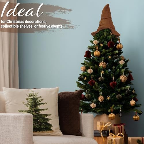 Get Trend Harry Potter Gifts Christmas Tree Topper, Sorting Hat Hogwarts Christmas Decorations, Home Office Indoor Xmas Tree Decor Secret Santa - Image 4
