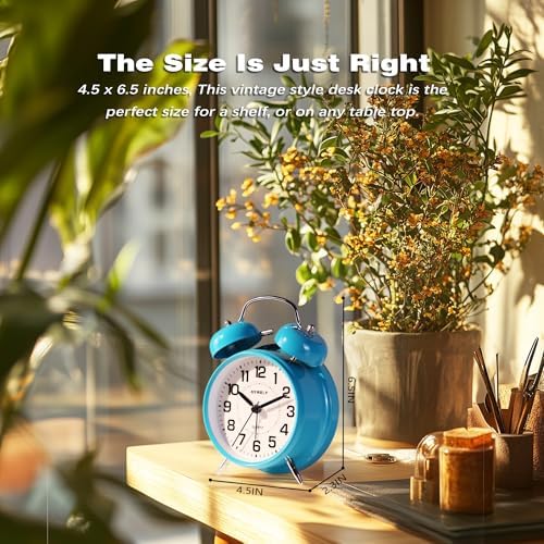AYRELY?? Super Loud Twin Bell Alarm Clock for Heavy Sleepers,4.5 Inch - Image 3