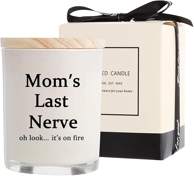 Gifts for Mom from Daughter Son - Funny Birthday & Mothers Day & Thanksgiving & Christmas Gifts, Vanilla Candles(5.8oz)