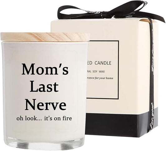 Gifts for Mom from Daughter Son - Funny Birthday & Mothers Day & Thanksgiving & Christmas Gifts, Vanilla Candles(5.8oz)