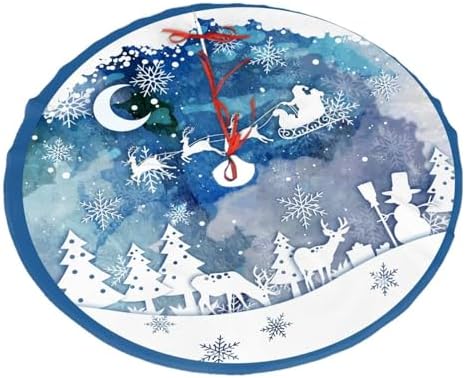 Winter Wonderland Christmas Tree Skirt 36" for Xmas Halloween New Year Holiday Party Home Tree Mat Decor Ornaments Decoration by Majoug