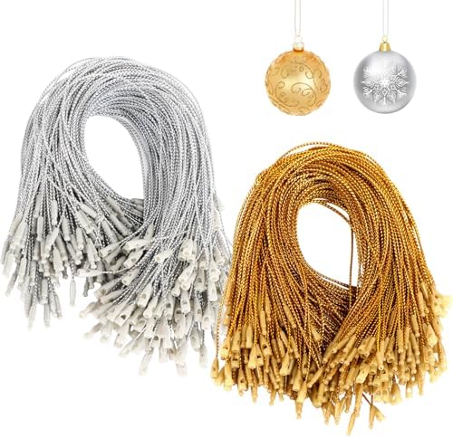 FEBSNOW 500Pcs Christmas Ornament Hooks, Snap Locking String for Tree Decor by HOMECRAFTBEAUTYBABY