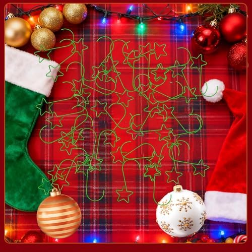 100Pcs Small Green Creative S Hook Christmas Holiday Ornaments, Xmas Party Ornament Hooks Decorations Supplies, Christmas Tree Decor for Hanging Suitable for Hanging Stockings - Image 6