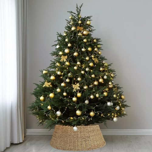 Rocinha Rattan Christmas Tree Collar Basket - Rustic Handcrafted Tree Ring - Image 6