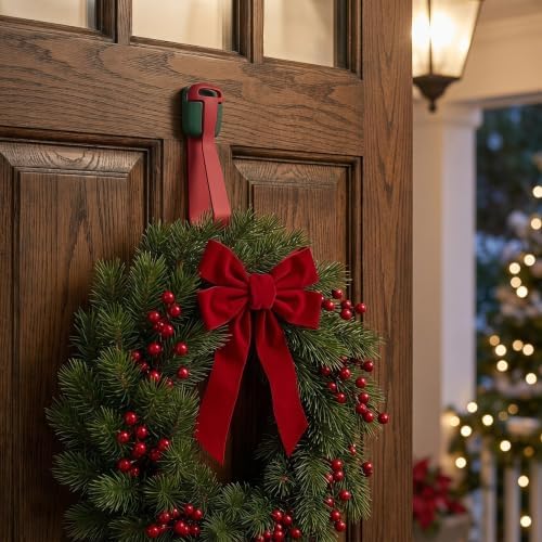 VICASKY Christmas Hangers Hooks Hanging Plastic 4pcs Ornament Wreath - Image 6