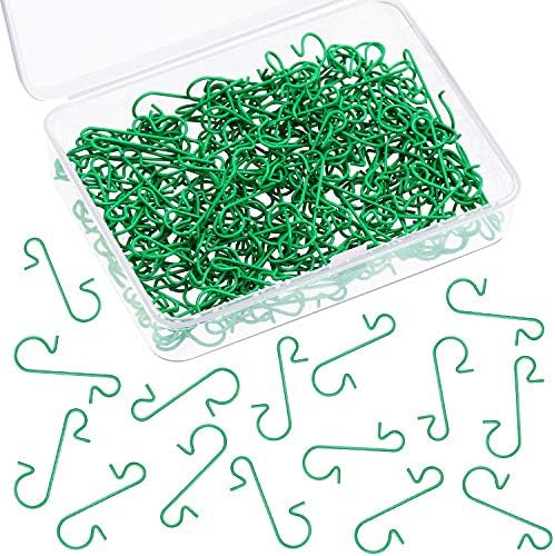 Tatuo 280 Pieces Christmas Ornament Hooks Ornament Hangers Xmas Metal Wire Hooks with Storage Box for Christmas Tree Decoration (Green) by Tatuo