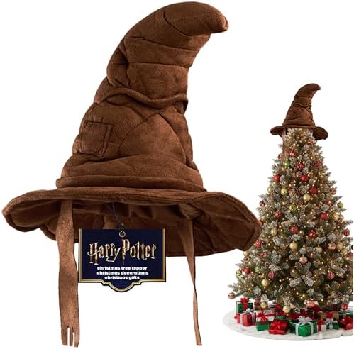 Get Trend Harry Potter Gifts Christmas Tree Topper, Sorting Hat Hogwarts Christmas Decorations, Home Office Indoor Xmas Tree Decor Secret Santa by GetTrend