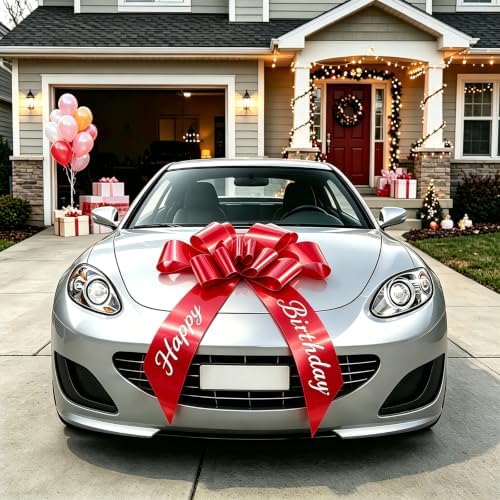 Huge Birthday Bow 30 Inch Big Red Car Bow for Birthday Sweet 16 - Image 2