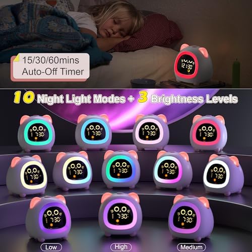 ANALOI Alarm Clock for Kids, Ok to Wake Clock for Girls, Sleep Training - Image 5