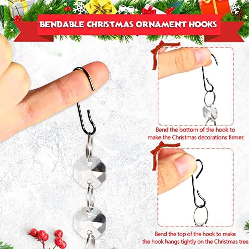Hotop 120 Pcs Halloween Ornament Hooks Black Ornament Hangers - Image 4