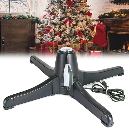 Adjustable Rotating Christmas Tree Stand with 3-Way Control, Fits Pole Sizes 0.9"-1.25", Ideal Base for Holiday Tree Decoration, Perfect for Xmas Celebrations by Unknown