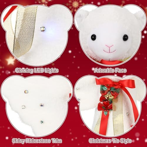 Beeveer Llama Christmas Tree Topper LED Lighted Angel Wings Decoration - Image 3