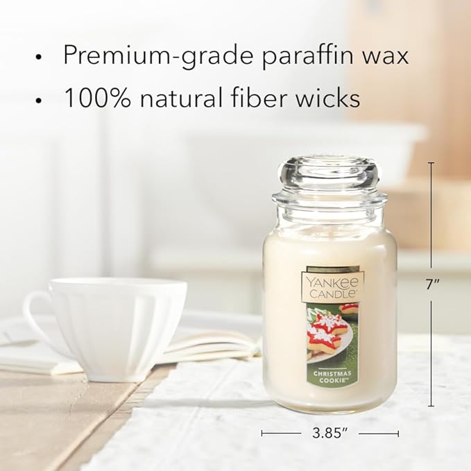 Yankee Candle Christmas Cookie Scented Classic 22oz Large Jar Single Wick Candle Over 110 Hours of Burn Time