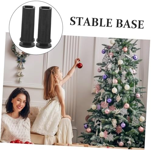 6pcs Plastic Xmas Tree Bases Holders for Christmas Trees Stable and Lightweight Design for Convenient Use Black Color for Holiday Decor - Image 5