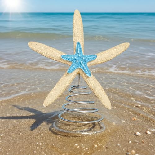 Summer Tree Topper, Starfish Christmas Tree Topper, Summer Tree Ornaments Christmas Tree Decor for Holiday Xmas Party Home (Starfish, One Size) - Image 5