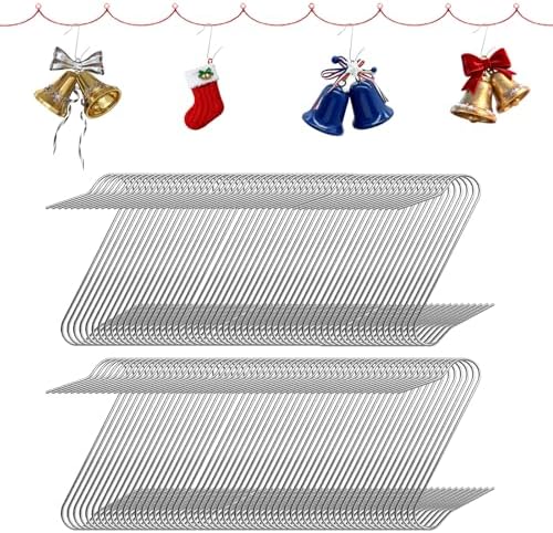 100 Pcs Metal Christmas Ornament Hooks for Christmas Tree Decoration,Sliver by WFCYX