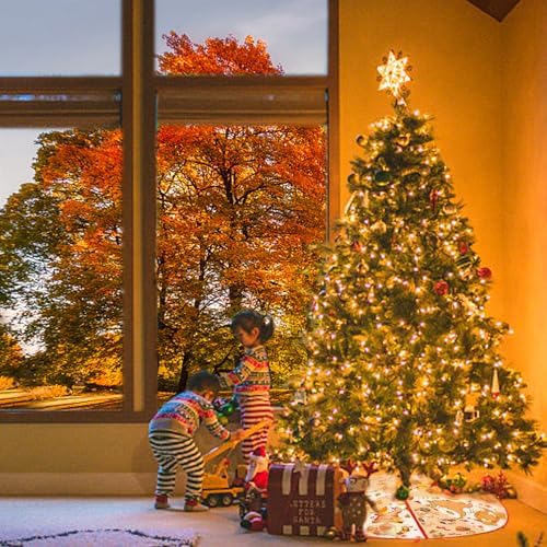 Fall Halloween Tree Skirt 36 Inch Reversible Thanksgiving Day Double Sided Print Mat Christmas Party Supplies for Home Tabletop Trees Holiday Decoration - Image 5