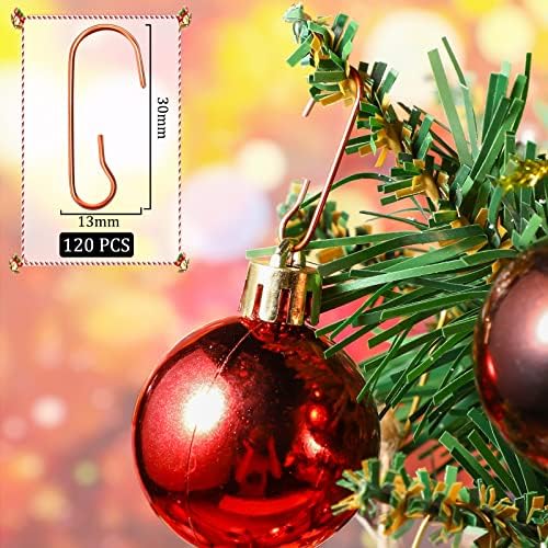 Hotop 120 Pcs Halloween Ornament Hooks Rose Gold Ornament Hangers - Image 2