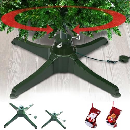 Musical Rotating Christmas Tree Stand with Speaker, 360 Degree Rotating Christmas Tree Stand with Music,Christmas Tree Rotating Stand,360° Spinning Christmas Tree Base with Music (31.5in) by Unknown