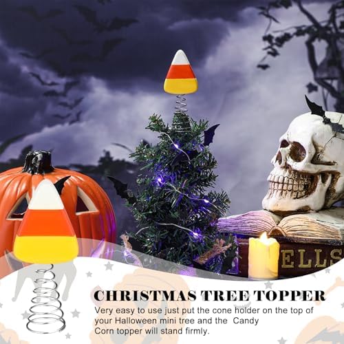 Zomiboo Halloween Candy Corns Tree Topper, 4 Inch Candy Corn Ornament - Image 6