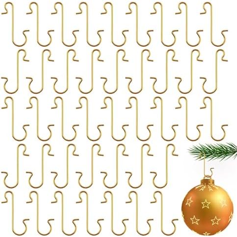 100pc Ornament Hooks Metal Wire Hook Christmas Ornaments Hangers for Christmas Tree Decoration Home New Year Party Decor Decorative Hooks for Decor by Unknown