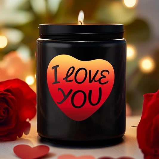 Valentine's Day Candles,Christmas Gifts for Girlfriend Women, Rose Scent,Holiday Candle Gifts for Mom,Partner, Perfect for Birthday, Xmas,Home Décor,Over 40 Hours of Burn Time, 100% Soy Wax