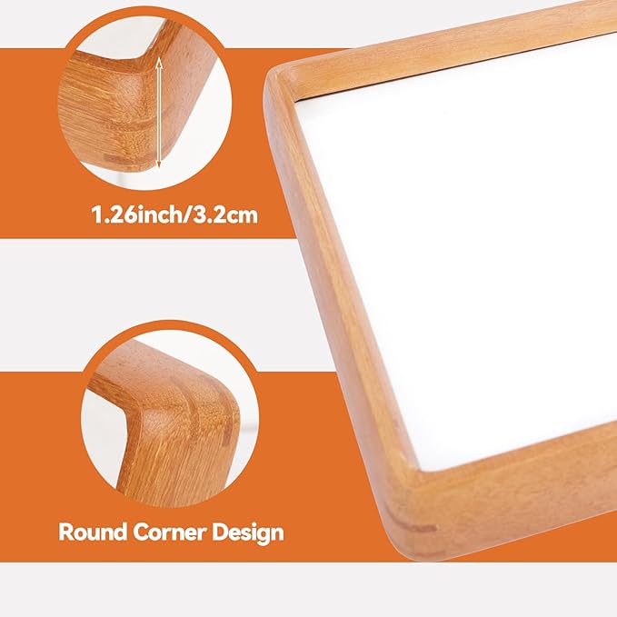 8x14 Collage Picture Frame Teak Wood, Multiple Three 4x6 Photos or 8x14 without Mat, Rustic Photo Frame with Tempered Glass Hanging Displaying Horizontally or Vertically