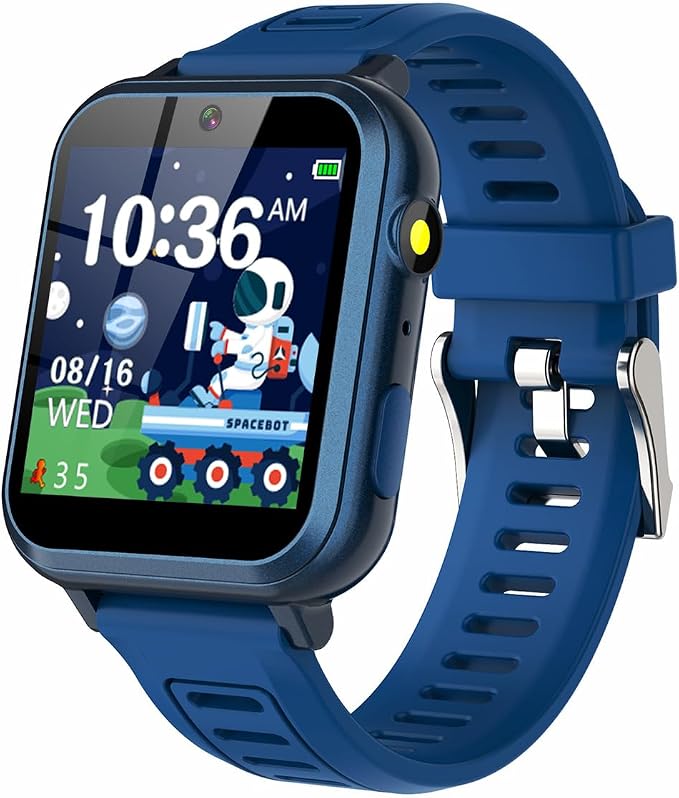 Tixpc Smart Watch for Kids with 39 Puzzle Games HD Touch Screen Camera Music Player Pedometer Alarm Clock Calculator Flashlight 12/24 hr Gifts for 4-12 Year Old Boys Toys for Kids by Tixpc
