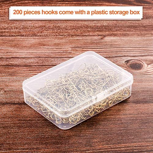 Tatuo 201 Pieces Christmas Ornament Hooks Ornament Hangers Xmas Metal Wire Hooks with Storage Box for Christmas Tree Decoration (Gold) - Image 6