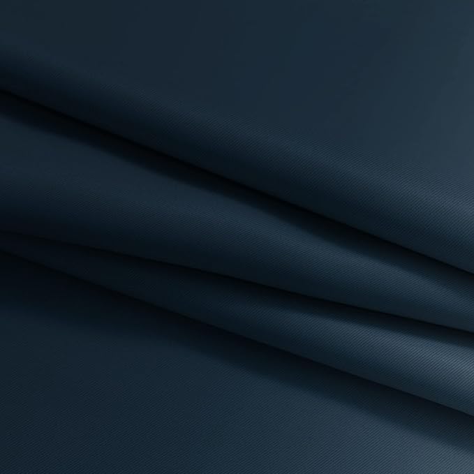 Yakamok Room Darkening Ombre Curtains 72 Inch Length, Navy Blue and Greyish White Thermal Insulated Gradient Color Curtains,Light Blocking Grommet Window Drapes for Bedroom,52 Inch Width,2 Panels