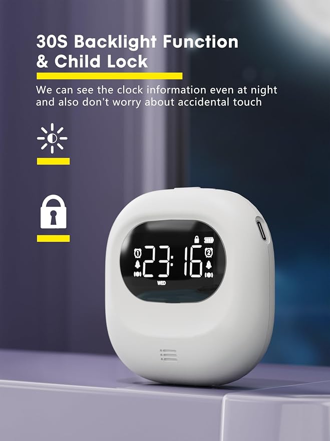 Vibrating Alarm Clock Bed Shaker Travel Clock, Rechargeable 3000mAh Battery - Image 7