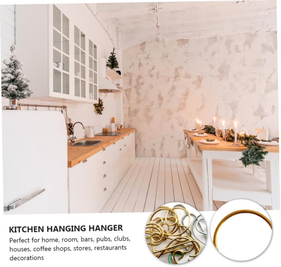 100pcs Metal Hanging Hooks Christmas Tree Accessories Hangers for Decoration for Cafe Bar Home Use Versatile Storage for Ornaments and Items - Image 5