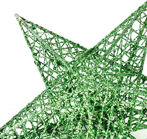 BinaryABC Iron Christmas Tree Star Topper,20cm Glittering Tree Topper - Image 4