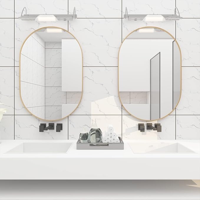 Oval Bathroom Mirror Capsule Wall Vanity Mirror, 24"x36" Pill Mirrors Wall Mounted Mirror, Large Modern Mirror with Gold Metal Frame, Decor for Entryway, Bedroom