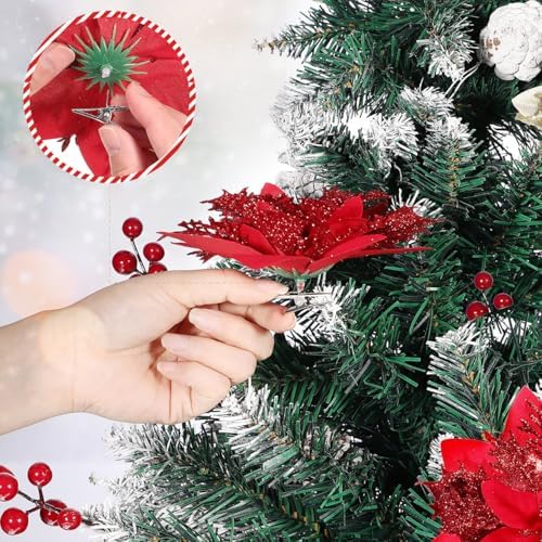 50Pcs Christmas Ball Ornament Clips Iron Metal Alligator Clips Spring Clamps Test line Crocodile Clip Baubles Hooks Hanger for Christmas Tree Decoration - Image 4