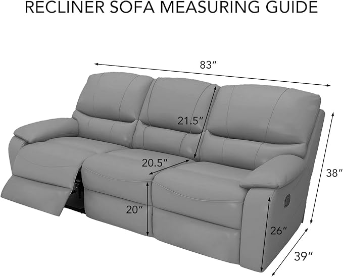 PureFit Super Stretch 3 Seats Recliner Chair Sofa Couch Cover with Pocket – Non Slip Soft Sofa Slipcover, Washable Spandex Reclining Furniture Protector for Kids, Pets (Recliner Sofa, Camel)