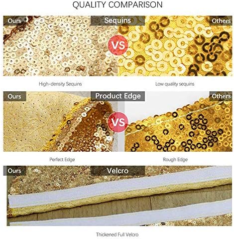 Gold Christmas Tree Skirt 36 inch Small Tree Skirt 4ft Sequin Tree Skirt for Gold Christmas Decorations - Image 3