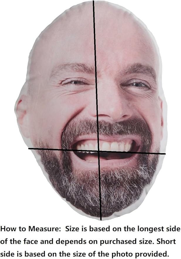Custom Face Shaped Photo Pillow Your Face on a Pillow Custom Photo Pillows