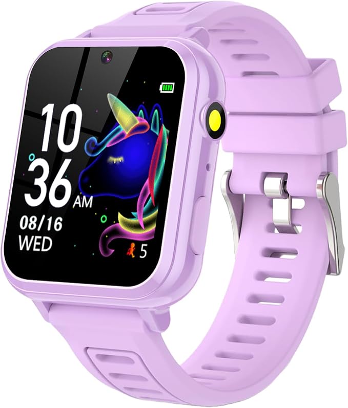 Tixpc Kids Smart Watches Girls with HD Touch Screen Camera Music Player 39 Puzzle Games Pedometer Alarm Clock Calculator Torch, 12/24 hr Kids Watches Toys for Age 3-12 Year Olds Gifts Girls by Tixpc