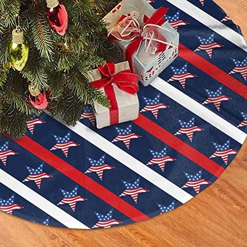 American Flag Star Tree Skirt Christmas Tree Ornaments Tree Skirt for Christmas Decoration 36" - Image 2
