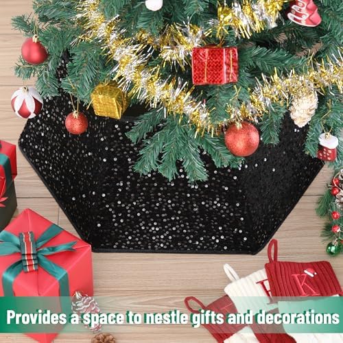 Mr. Pen- Sequin Christmas Tree Skirt and Tree Collar - Image 6