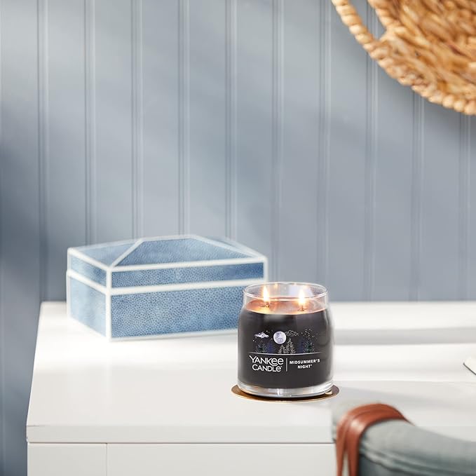 Yankee Candle MidSummer's Night Scented Signature 13oz Medium Jar 2-Wick Candle Over 35 Hours of Burn Time