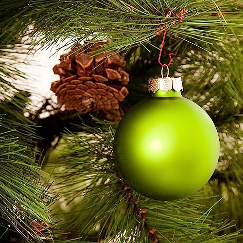 100 Pack Ornament Hooks, Christmas Ornament Hooks for Christmas Ornaments Metal Wire Hooks Ornament Hangers with Storage Box for Xmas Tree Outdoor Decorations, Red - Image 2