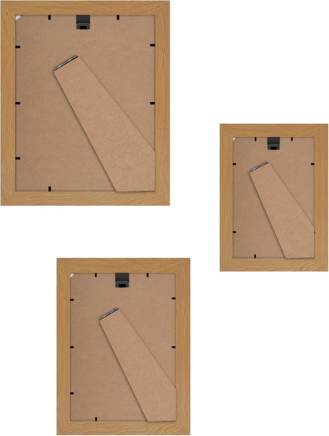 Americanflat Set of 10 Picture Frames with Shatter-Resistant Glass - Gallery Wall Frame Set with Two 8x10, Four 5x7 and Four 4x6 Frames - Signature Collection - Dark Oak